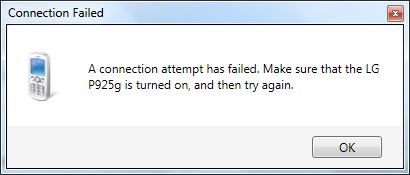 Bluetooth Connection Failed on LG Phone