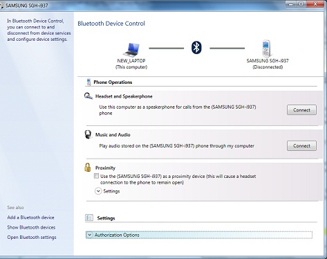 Bluetooth Device Control for Windows Phone