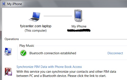Verify Bluetooth Connection with iPhone
