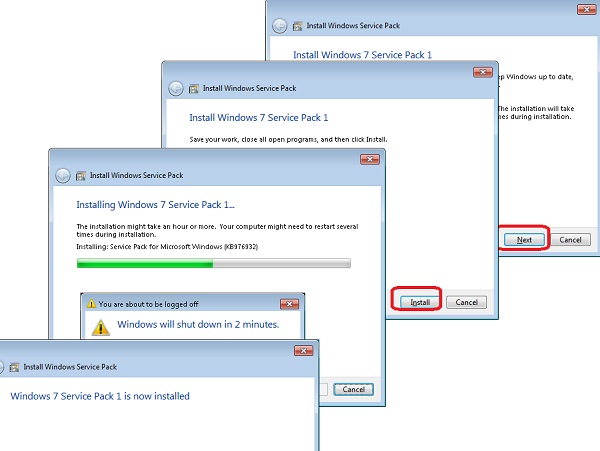 Install Windows 7 Service Pack 1 (SP1)
