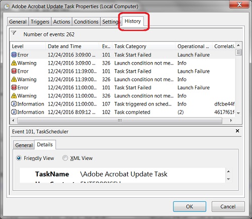 Windows 8 - History of Scheduled Task