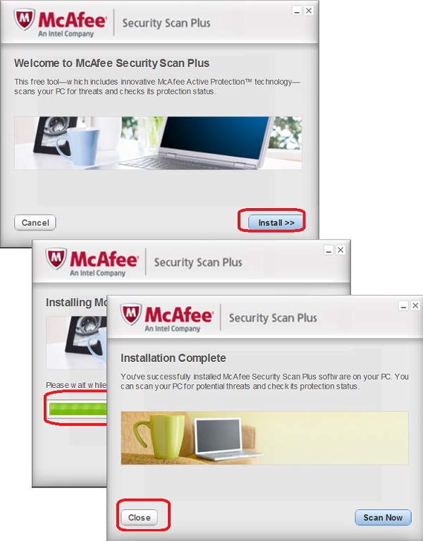 Install McAfee Security Scan Plus