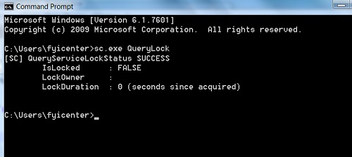 Windows 8 sc.exe - Service Controller Command Line Tool