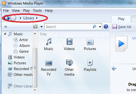 Player Libraries in Windows Media Player 12